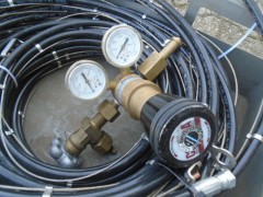 Manometer en slangen set voor Co2 systemen